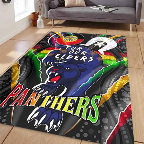 Penrith Panthers Naidoc Week Custom Area Rug - Penrith Panthers Naidoc Week For Our Elders Australian Indigenous Dot Art Area Rug Penrith Panthers Naidoc Week Custom Area Rug - Penrith Panthers Naidoc Week For Our Elders Australian Indigenous Dot Art Area Rug