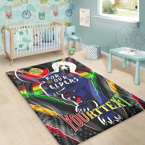Penrith Panthers Naidoc Week Custom Area Rug - Penrith Panthers Naidoc Week For Our Elders Australian Indigenous Dot Art Area Rug Penrith Panthers Naidoc Week Custom Area Rug - Penrith Panthers Naidoc Week For Our Elders Australian Indigenous Dot Art Area Rug