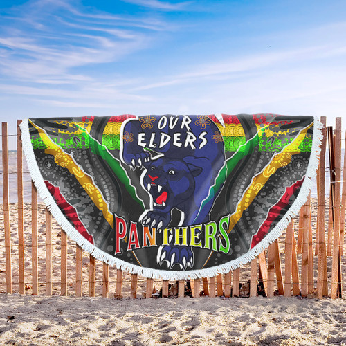 Penrith Panthers Naidoc Week Custom Beach Blanket - Penrith Panthers Naidoc Week For Our Elders Australian Indigenous Dot Art Beach Blanket Penrith Panthers Naidoc Week Custom Beach Blanket - Penrith Panthers Naidoc Week For Our Elders Australian Indigenous Dot Art Beach Blanket