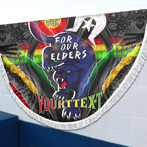Penrith Panthers Naidoc Week Custom Beach Blanket - Penrith Panthers Naidoc Week For Our Elders Australian Indigenous Dot Art Beach Blanket Penrith Panthers Naidoc Week Custom Beach Blanket - Penrith Panthers Naidoc Week For Our Elders Australian Indigenous Dot Art Beach Blanket