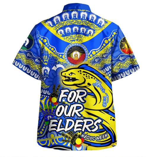 Parramatta Eels Naidoc Week Custom Hawaiian Shirt - For Our Elders Run to Paradise Hawaiian Shirt Parramatta Eels Naidoc Week Custom Hawaiian Shirt - For Our Elders Run to Paradise Hawaiian Shirt