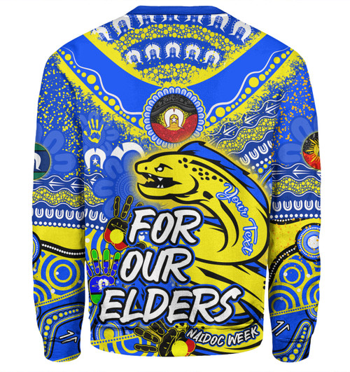 Parramatta Eels Naidoc Week Custom Sweatshirt - For Our Elders Run to Paradise Sweatshirt Parramatta Eels Naidoc Week Custom Sweatshirt - For Our Elders Run to Paradise Sweatshirt