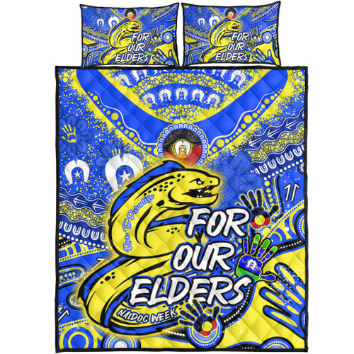 Parramatta Eels Naidoc Week Custom Quilt Bed Set - For Our Elders Run to Paradise Quilt Bed Set Parramatta Eels Naidoc Week Custom Quilt Bed Set - For Our Elders Run to Paradise Quilt Bed Set