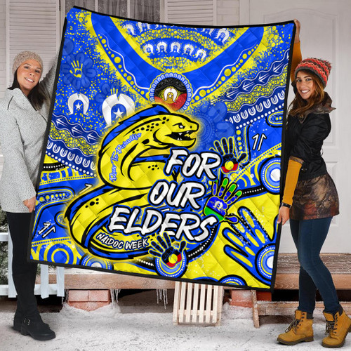 Parramatta Eels Naidoc Week Custom Quilt - For Our Elders Run to Paradise Quilt Parramatta Eels Naidoc Week Custom Quilt - For Our Elders Run to Paradise Quilt