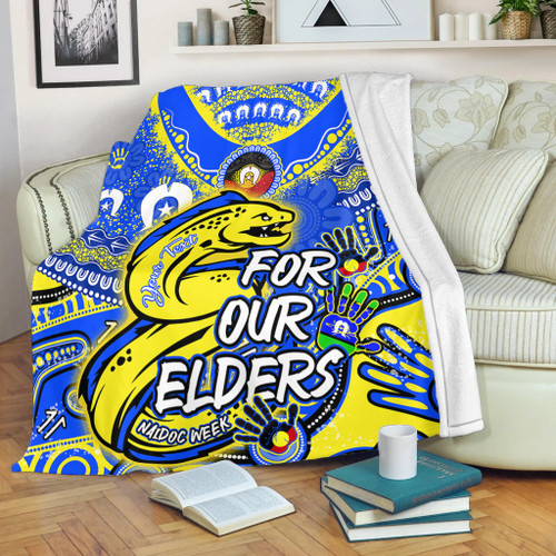 Parramatta Eels Naidoc Week Custom Blanket - For Our Elders Run to Paradise Blanket Parramatta Eels Naidoc Week Custom Blanket - For Our Elders Run to Paradise Blanket