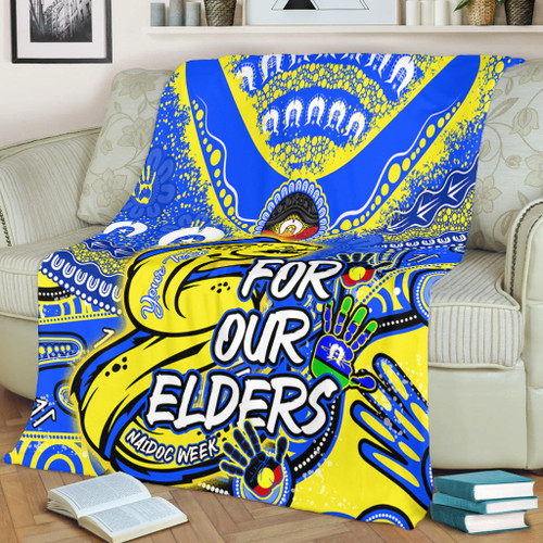 Parramatta Eels Naidoc Week Custom Blanket - For Our Elders Run to Paradise Blanket Parramatta Eels Naidoc Week Custom Blanket - For Our Elders Run to Paradise Blanket