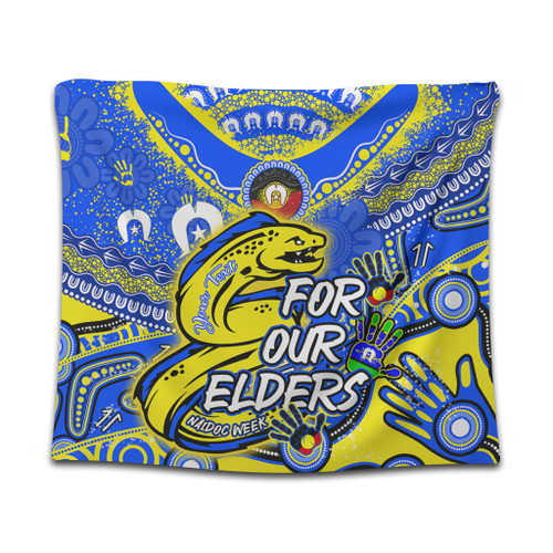 Parramatta Eels Naidoc Week Custom Tapestry - For Our Elders Run to Paradise Tapestry Parramatta Eels Naidoc Week Custom Tapestry - For Our Elders Run to Paradise Tapestry