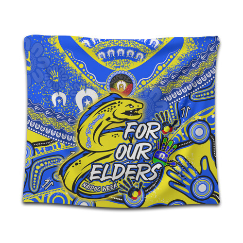 Parramatta Eels Naidoc Week Custom Tapestry - For Our Elders Run to Paradise Tapestry Parramatta Eels Naidoc Week Custom Tapestry - For Our Elders Run to Paradise Tapestry