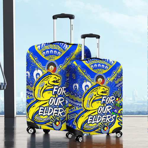 Parramatta Eels Naidoc Week Custom Luggage Cover - For Our Elders Run to Paradise Luggage Cover