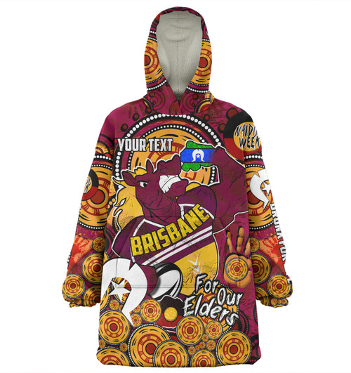 Brisbane Broncos Naidoc Week Custom Snug Hoodie - Brisbane Broncos Naidoc Week For Our Elders Bronx for Life Sport Style Snug Hoodie