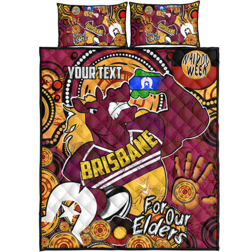 Brisbane Broncos Naidoc Week Custom Quilt Bed Set - Brisbane Broncos Naidoc Week For Our Elders Bronx for Life Sport Style Quilt Bed Set Brisbane Broncos Naidoc Week Custom Quilt Bed Set - Brisbane Broncos Naidoc Week For Our Elders Bronx for Life Sport Style Quilt Bed Set