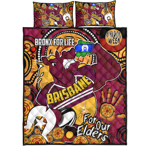 Brisbane Broncos Naidoc Week Custom Quilt Bed Set - Brisbane Broncos Naidoc Week For Our Elders Bronx for Life Sport Style Quilt Bed Set Brisbane Broncos Naidoc Week Custom Quilt Bed Set - Brisbane Broncos Naidoc Week For Our Elders Bronx for Life Sport Style Quilt Bed Set