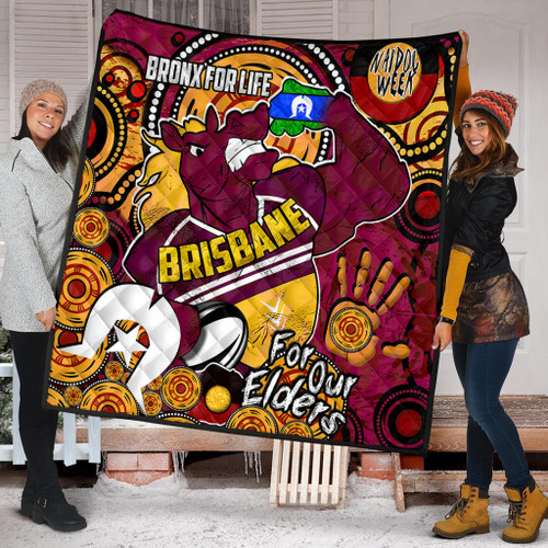 Brisbane Broncos Naidoc Week Custom Quilt - Brisbane Broncos Naidoc Week For Our Elders Bronx for Life Sport Style Quilt Brisbane Broncos Naidoc Week Custom Quilt - Brisbane Broncos Naidoc Week For Our Elders Bronx for Life Sport Style Quilt