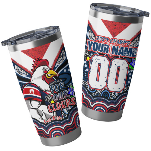 Sydney Roosters Naidoc Week Custom Tumbler - Sydney Roosters For Our Elders Tumbler