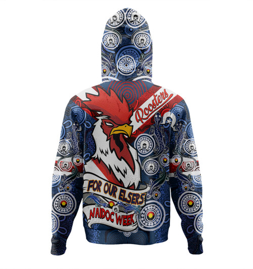 Sydney Roosters Naidoc Week Custom Hoodie - Sydney Roosters Naidoc WeekFor Our Elders Dot Art Style With Lizard Hoodie Sydney Roosters Naidoc Week Custom Hoodie - Sydney Roosters Naidoc WeekFor Our Elders Dot Art Style With Lizard Hoodie