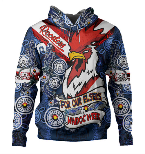 Sydney Roosters Naidoc Week Custom Hoodie - Sydney Roosters Naidoc WeekFor Our Elders Dot Art Style With Lizard Hoodie Sydney Roosters Naidoc Week Custom Hoodie - Sydney Roosters Naidoc WeekFor Our Elders Dot Art Style With Lizard Hoodie
