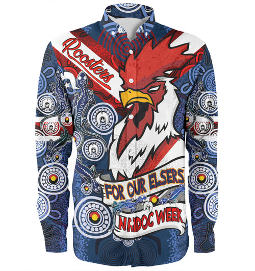 Sydney Roosters Naidoc Week Custom Long Sleeve Shirts - Sydney Roosters Naidoc WeekFor Our Elders Dot Art Style With Lizard Long Sleeve Shirts Sydney Roosters Naidoc Week Custom Long Sleeve Shirts - Sydney Roosters Naidoc WeekFor Our Elders Dot Art Style With Lizard Long Sleeve Shirts