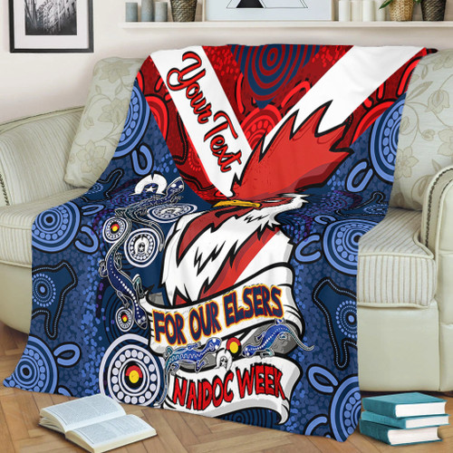 Sydney Roosters Naidoc Week Custom Blanket - Sydney Roosters Naidoc WeekFor Our Elders Dot Art Style With Lizard Blanket Sydney Roosters Naidoc Week Custom Blanket - Sydney Roosters Naidoc WeekFor Our Elders Dot Art Style With Lizard Blanket