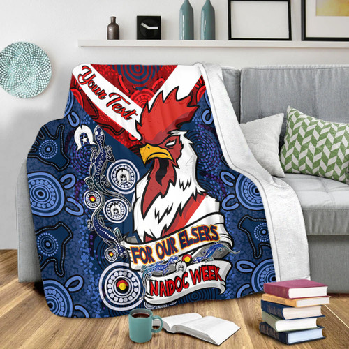 Sydney Roosters Naidoc Week Custom Blanket - Sydney Roosters Naidoc WeekFor Our Elders Dot Art Style With Lizard Blanket Sydney Roosters Naidoc Week Custom Blanket - Sydney Roosters Naidoc WeekFor Our Elders Dot Art Style With Lizard Blanket