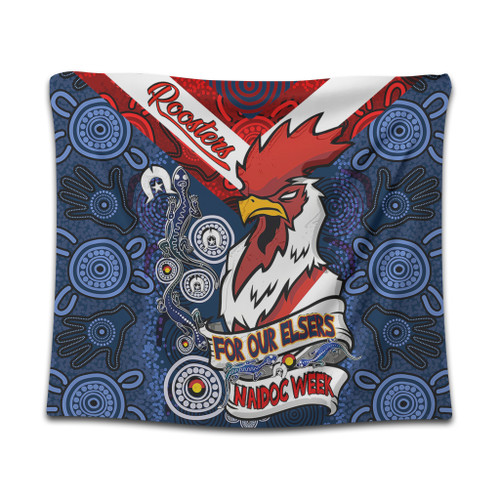 Sydney Roosters Naidoc Week Custom Tapestry - Sydney Roosters Naidoc WeekFor Our Elders Dot Art Style With Lizard Tapestry Sydney Roosters Naidoc Week Custom Tapestry - Sydney Roosters Naidoc WeekFor Our Elders Dot Art Style With Lizard Tapestry