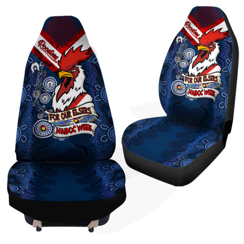Sydney Roosters Naidoc Week Custom Car Seat Covers - Sydney Roosters Naidoc WeekFor Our Elders Dot Art Style With Lizard Car Seat Covers Sydney Roosters Naidoc Week Custom Car Seat Covers - Sydney Roosters Naidoc WeekFor Our Elders Dot Art Style With Lizard Car Seat Covers