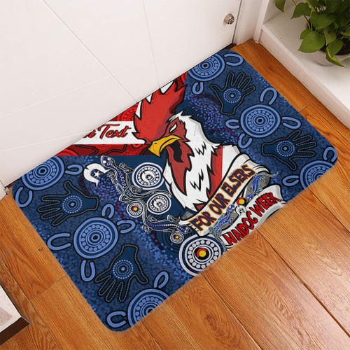 Sydney Roosters Naidoc Week Custom Door Mat - Sydney Roosters Naidoc WeekFor Our Elders Dot Art Style With Lizard Door Mat Sydney Roosters Naidoc Week Custom Door Mat - Sydney Roosters Naidoc WeekFor Our Elders Dot Art Style With Lizard Door Mat