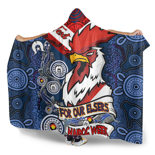 Sydney Roosters Naidoc Week Custom Hooded Blanket - Sydney Roosters Naidoc WeekFor Our Elders Dot Art Style With Lizard Hooded Blanket Sydney Roosters Naidoc Week Custom Hooded Blanket - Sydney Roosters Naidoc WeekFor Our Elders Dot Art Style With Lizard Hooded Blanket