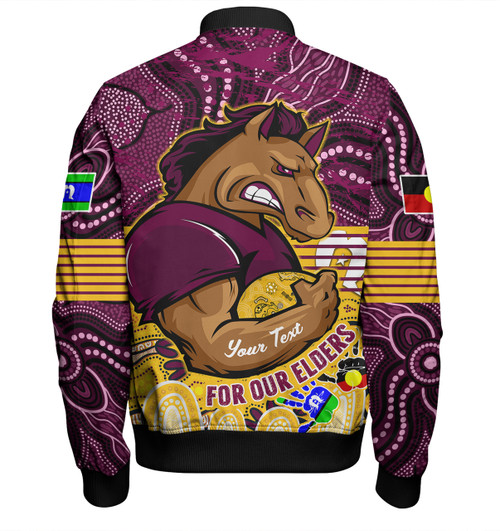 Brisbane Broncos Naidoc Week Custom Bomber Jacket - Brisbane Broncos For Our Elders Aboriginal Inspired Bomber Jacket Brisbane Broncos Naidoc Week Custom Bomber Jacket - Brisbane Broncos For Our Elders Aboriginal Inspired Bomber Jacket