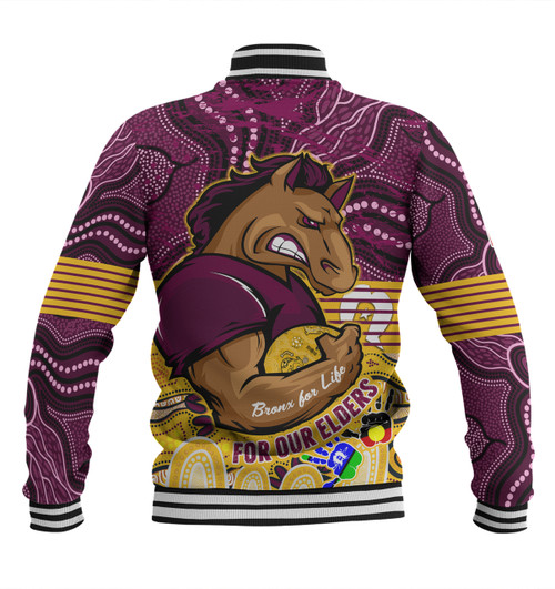 Brisbane Broncos Naidoc Week Custom Baseball Jacket - Brisbane Broncos For Our Elders Aboriginal Inspired Baseball Jacket Brisbane Broncos Naidoc Week Custom Baseball Jacket - Brisbane Broncos For Our Elders Aboriginal Inspired Baseball Jacket