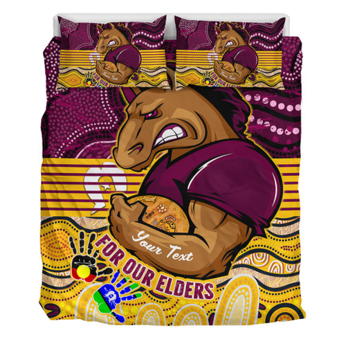 Brisbane Broncos Naidoc Week Custom Bedding Set - Brisbane Broncos For Our Elders Aboriginal Inspired Bedding Set Brisbane Broncos Naidoc Week Custom Bedding Set - Brisbane Broncos For Our Elders Aboriginal Inspired Bedding Set
