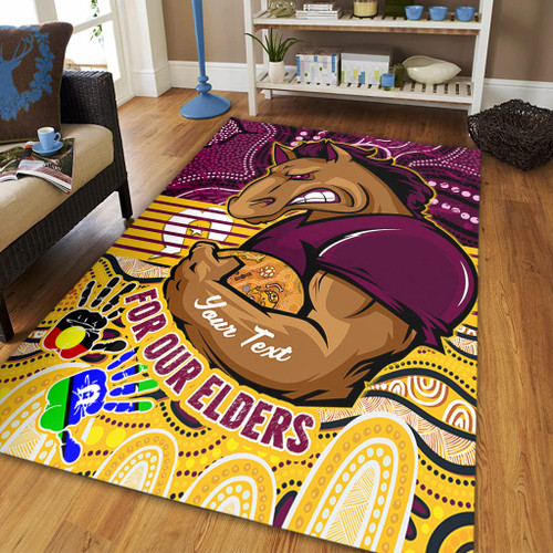 Brisbane Broncos Naidoc Week Custom Area Rug - Brisbane Broncos For Our Elders Aboriginal Inspired Area Rug Brisbane Broncos Naidoc Week Custom Area Rug - Brisbane Broncos For Our Elders Aboriginal Inspired Area Rug