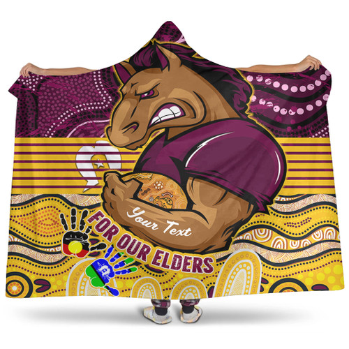 Brisbane Broncos Naidoc Week Custom Hooded Blanket - Brisbane Broncos For Our Elders Aboriginal Inspired Hooded Blanket Brisbane Broncos Naidoc Week Custom Hooded Blanket - Brisbane Broncos For Our Elders Aboriginal Inspired Hooded Blanket