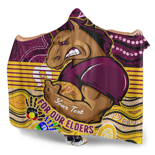 Brisbane Broncos Naidoc Week Custom Hooded Blanket - Brisbane Broncos For Our Elders Aboriginal Inspired Hooded Blanket Brisbane Broncos Naidoc Week Custom Hooded Blanket - Brisbane Broncos For Our Elders Aboriginal Inspired Hooded Blanket