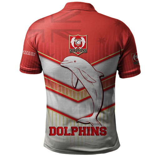 Redcliffe Sport  Polo Shirt - Dolphins Macost With Australia Flag  Polo Shirt Redcliffe Sport  Polo Shirt - Dolphins Macost With Australia Flag  Polo Shirt