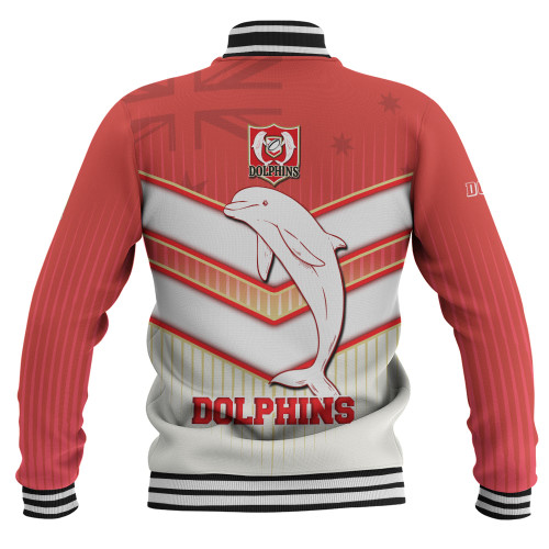 Redcliffe Sport Baseball Jacket - Dolphins Macost With Australia Flag  Baseball Jacket Redcliffe Sport Baseball Jacket - Dolphins Macost With Australia Flag  Baseball Jacket