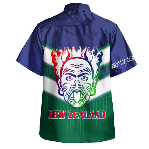 New Zealand Sport Hawaiian Shirt - Maori Face With NZ Flag Hawaiian Shirt New Zealand Sport Hawaiian Shirt - Maori Face With NZ Flag Hawaiian Shirt