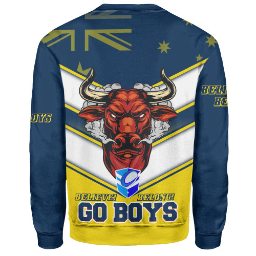 North Queensland Sport Sweatshirt - Go Boys! Cowboys Macost With Australia Flag Sweatshirt North Queensland Sport Sweatshirt - Go Boys! Cowboys Macost With Australia Flag Sweatshirt