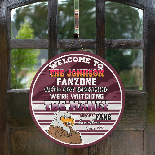 Sea Eagles Door Sign - Welcome To Our Fan Zone Door Sign