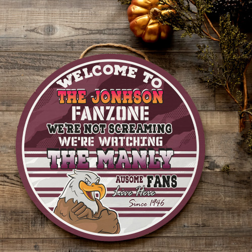 Sea Eagles Door Sign - Welcome To Our Fan Zone Door Sign