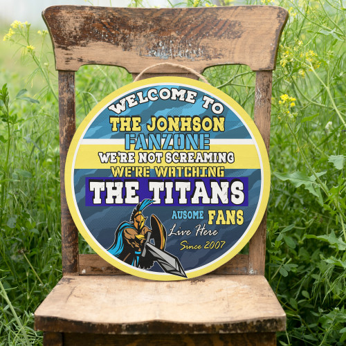 Titans Door Sign - Welcome To Our Fan Zone Door Sign Titans Door Sign - Welcome To Our Fan Zone Door Sign