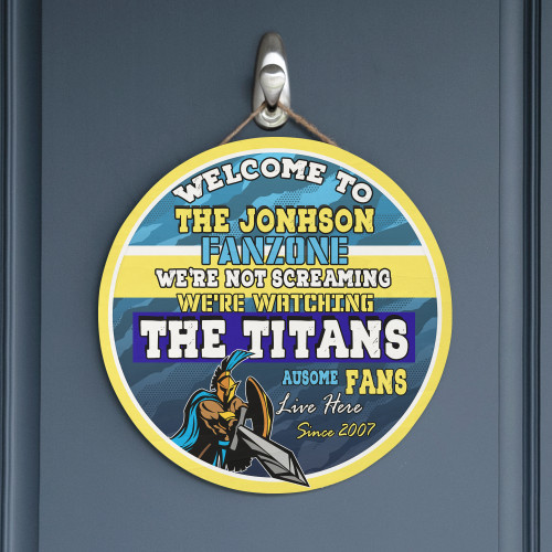 Titans Door Sign - Welcome To Our Fan Zone Door Sign Titans Door Sign - Welcome To Our Fan Zone Door Sign