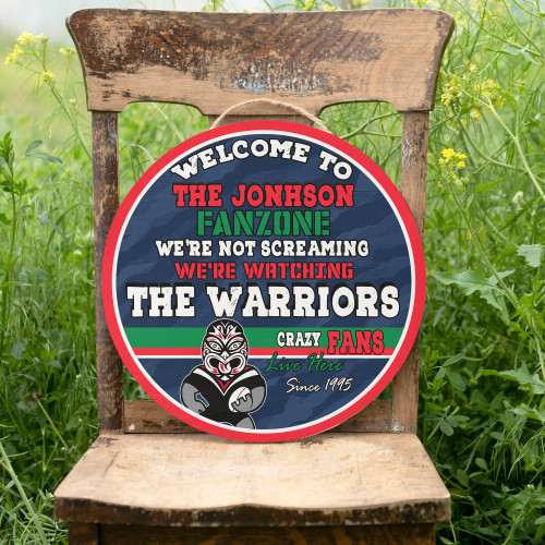 New Zealand Door Sign - Welcome to Our Fan Zone Door Sign