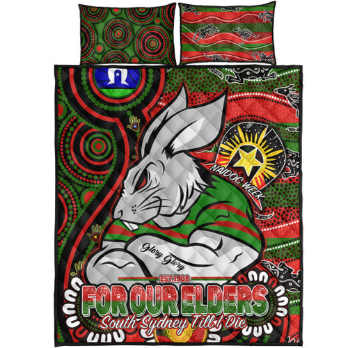 South Sydney Rabbitohs Custom Quilt Bed Set - Bunnies For Our Elders Hoodie Quilt Bed Set South Sydney Rabbitohs Custom Quilt Bed Set - Bunnies For Our Elders Hoodie Quilt Bed Set