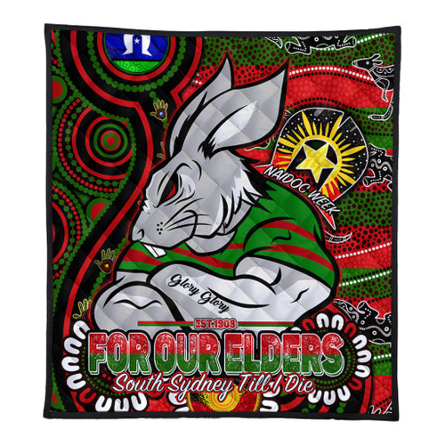South Sydney Rabbitohs Custom Quilt - Bunnies For Our Elders Hoodie Quilt South Sydney Rabbitohs Custom Quilt - Bunnies For Our Elders Hoodie Quilt