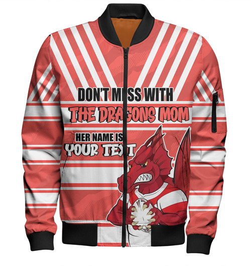 St. George Illawarra Dragons Mother's Day Bomber Jacket - Screaming Mom and Crazy Fan