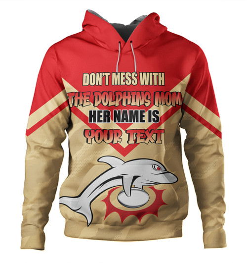 Redcliffe Dolphins Mother's Day Hoodie - Screaming Mom and Crazy Fan