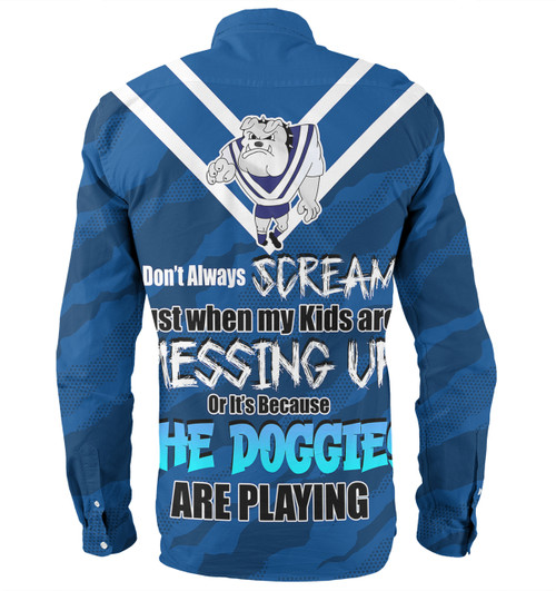 Canterbury-Bankstown Bulldogs Mother's Day Long Sleeve Shirt - Screaming Mom and Crazy Fan Canterbury-Bankstown Bulldogs Mother's Day Long Sleeve Shirt - Screaming Mom and Crazy Fan