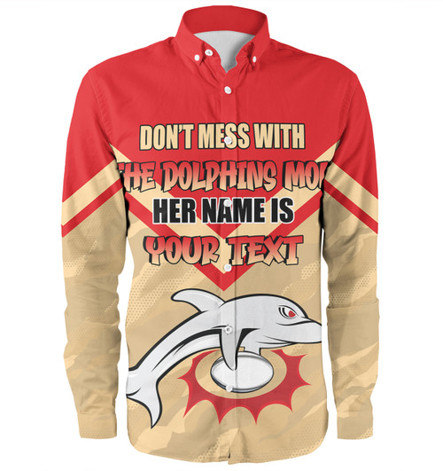 Redcliffe Dolphins Mother's Day Long Sleeve Shirt - Screaming Mom and Crazy Fan