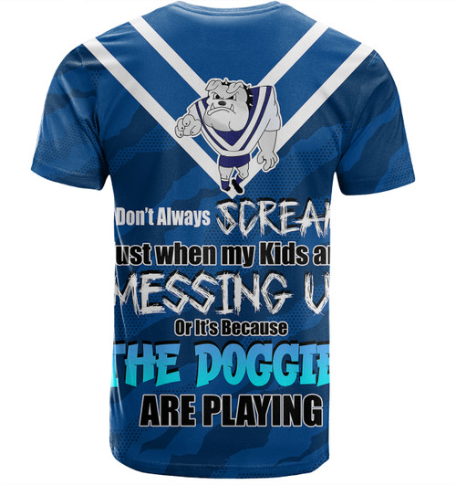 Canterbury-Bankstown Bulldogs Mother's Day T-Shirt - Screaming Mom and Crazy Fan Canterbury-Bankstown Bulldogs Mother's Day T-Shirt - Screaming Mom and Crazy Fan