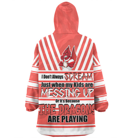 St. George Illawarra Dragons Mother's Day Snug Hoodie - Screaming Mom and Crazy Fan St. George Illawarra Dragons Mother's Day Snug Hoodie - Screaming Mom and Crazy Fan